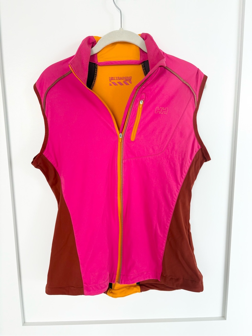 Helly Hansen HH Training Pink Orange Colorblock Full Zip Athletic size medium